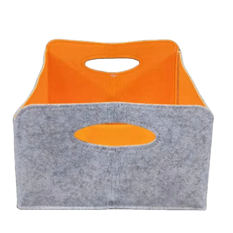 Simple low cost Storage basket Felt Foldable Drawer Organizer Bin Cube Shelf Small Box for Kids Toys Books