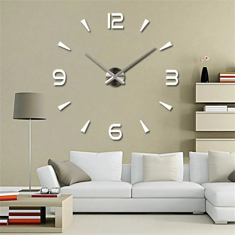Цифровые креативные Модные индивидуальные настенные часы 3d «сделай сам», диаметр 80 см