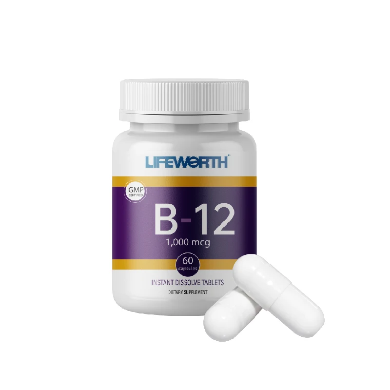 LIFEWORTH Vitamin B12 Capsule Increase Metabolism, Energy Production, Nervous System Support 1000mcg