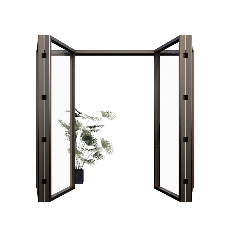 Aluminum patio folding glass doors indoor and outdoor soundproof and safe bifold doors