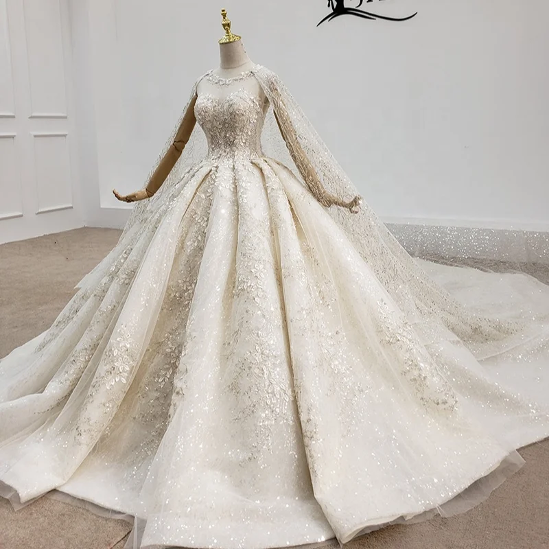 HTL1484 Jancember Wedding Dress Luxury Full Beaded Queen Bridal Wedding Dress
