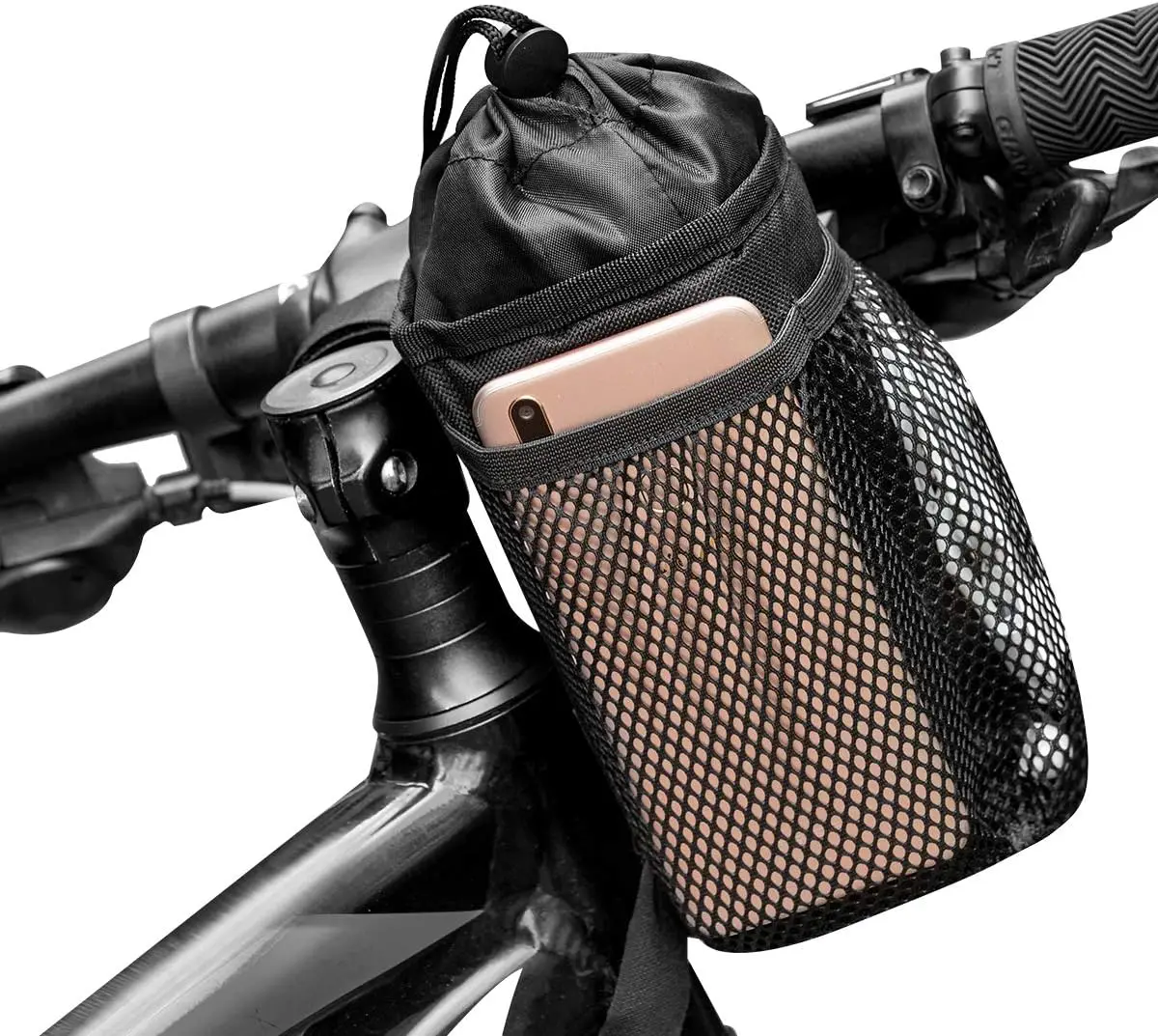 Bike Water Bottle Holder Bag Bicycle Bottle Holders with Phone Pocket Mountain Bike Handlebar Drink Container