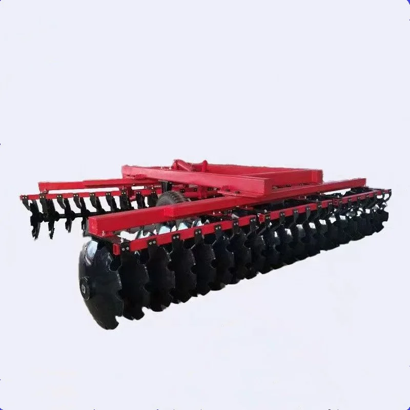 trailed offset heavy duty disc harrow of tractor