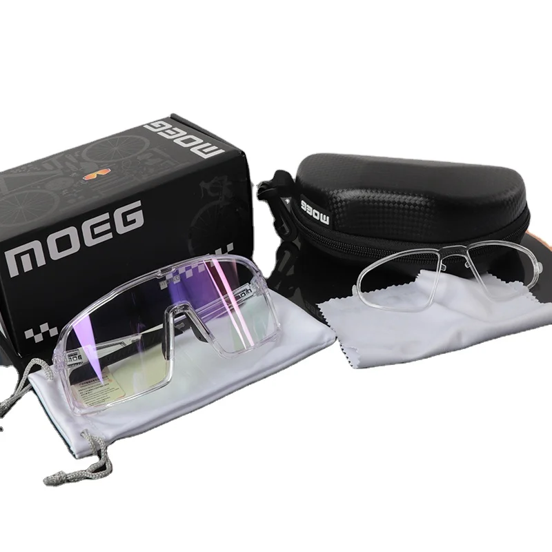 MOEG Photochromic Trendy Lenses Sport Sunglasses UV400 Protection Bicycle Cycling Glasses Anti- UV Riding Cycling Sunglasses