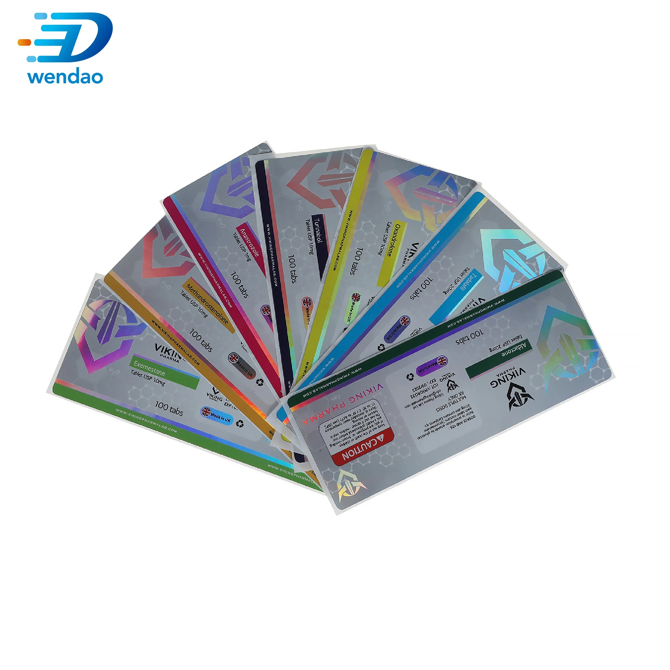 High Quality Custom Testostrone Standard Size 2ml 10ml Body Building Vial Labels And Boxes For Anabolic