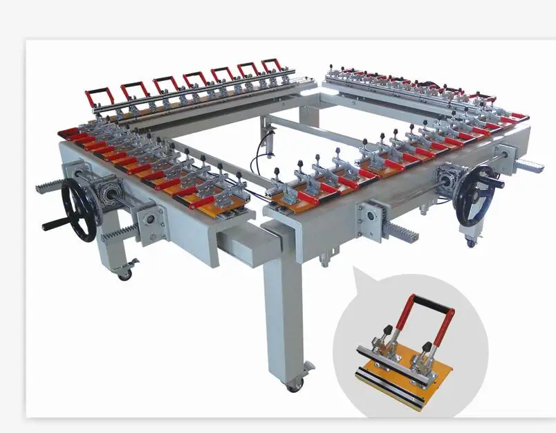 120*120CM Screen Stretcher Pneumatic Stretching Machine For Silk Screen fabric