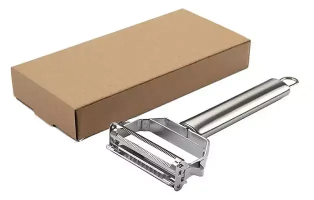 Hot Selling Multifunctional Fruit Vegetable Julienne Peeler Stainless Steel Hand Vegetable Peeler With Cleaning Brush