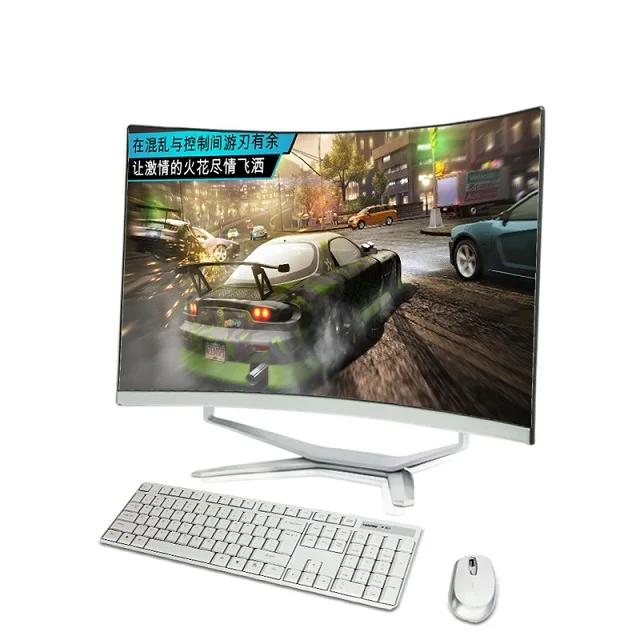 Новый стиль 27 дюймов 16 Гб ОЗУ 256 ГБ SSD ультра узкий i3 i5 i7 игровой компьютер настольный AIO изогнутый FHD все в одном