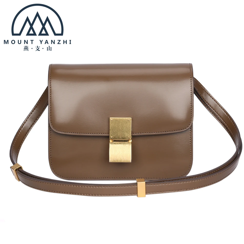 Wholesale Ladies Factory Price Custom Logo High Quality Small And Square Genuine Leather Shoulder Bags
