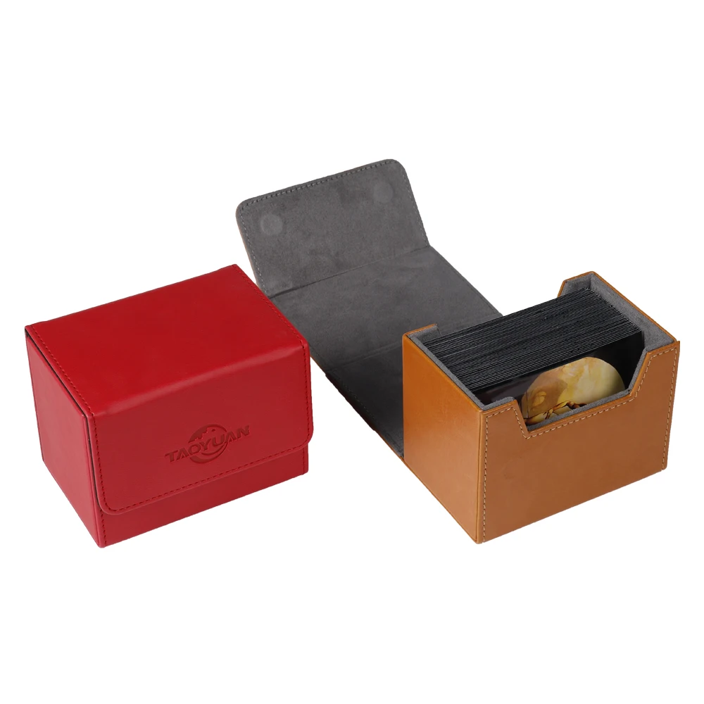 TAOYUAN Wholesale Magnetic Deck Trading Card Holder PU Leather Box for Games