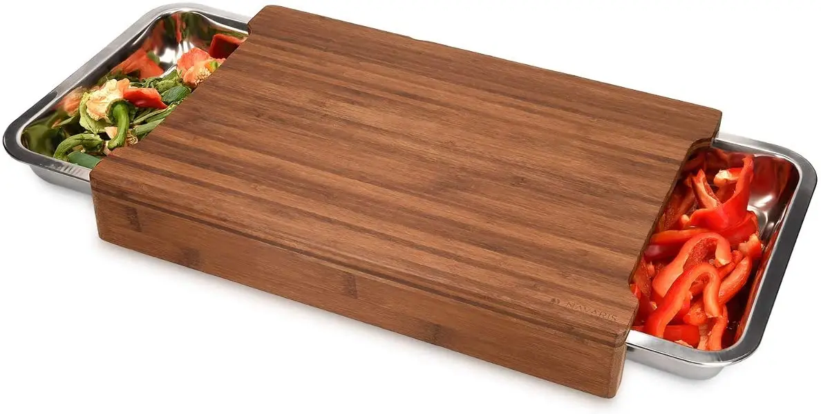 Bamboo  Wooden Chopping Board Cutting Board With Drip Groove Extra Large Size Cutting 45cm x 30cm x 2cm for Meat Vegetables