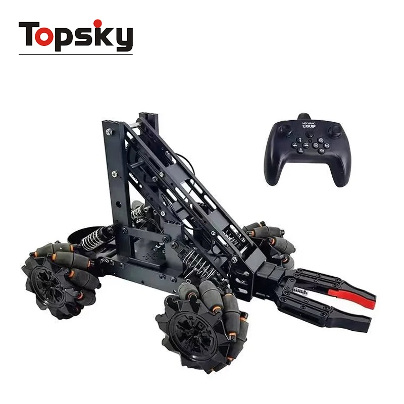 High Quality DIY Assemble Remote Control Alloy Mechanical Arm Car Kit Science Projects Engineering RC Vehicle Toys for Kids