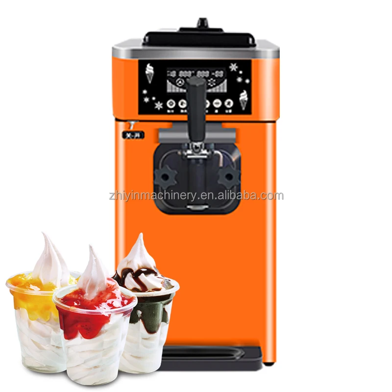 Commercial Single Flavors Stainless Steel Frozen Yogurt 16l Homemade Single Flavor Soft Serve Ice Cream Rolls Maker