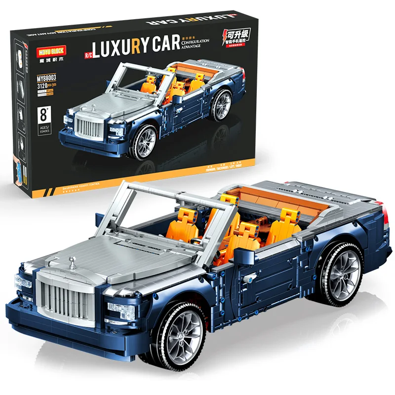 MY88003 MOYU Luxury Car Rolls Royce Brick Sets High-tech Classic Model Toy Children Learning Technic Building Block Car Toy