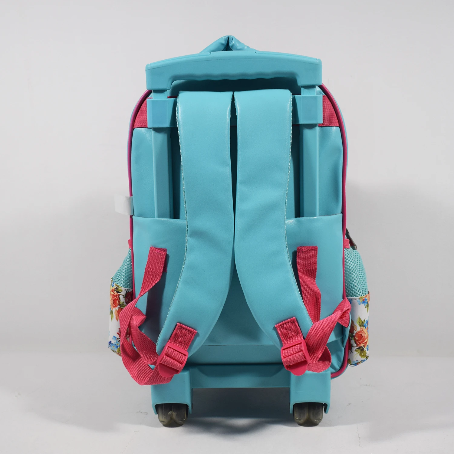 Wholesale Girls Stylish Cartoon Kids School Bag Large Capacity Portable Students Trolley Backpack Wheels Fashionable Design