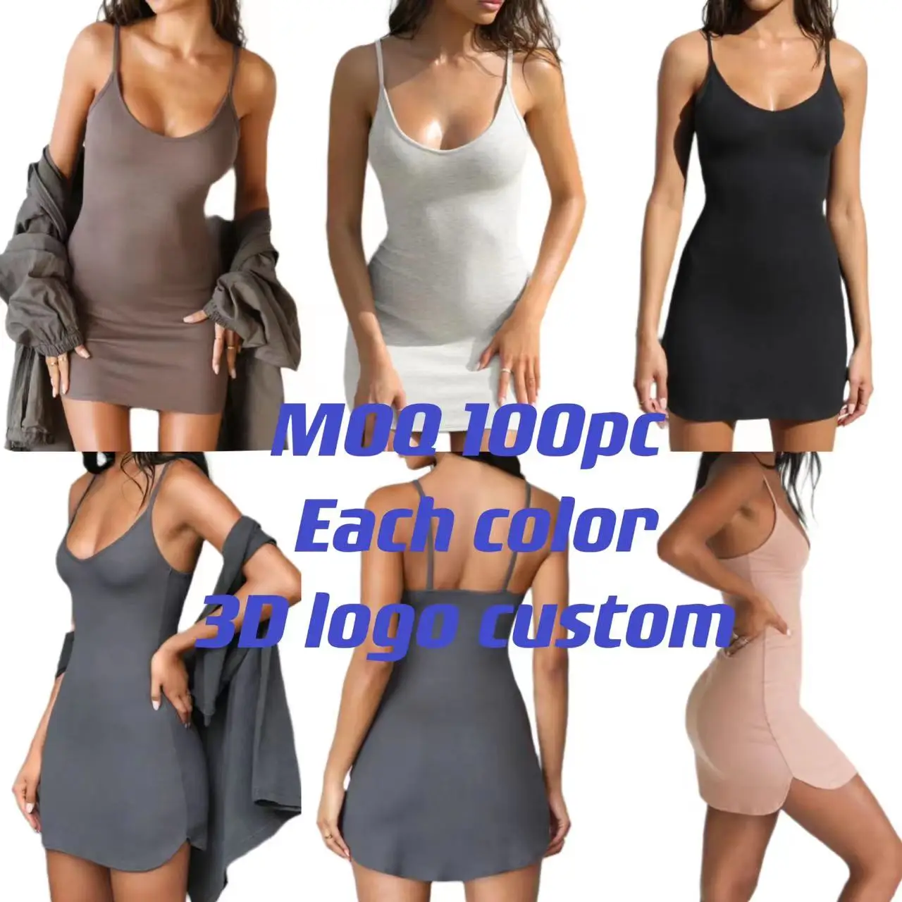 oem famous famous brand american joahs ribbed elegant dresses 2023 summer brown pink mini lounge dress dupe wholesale clothing