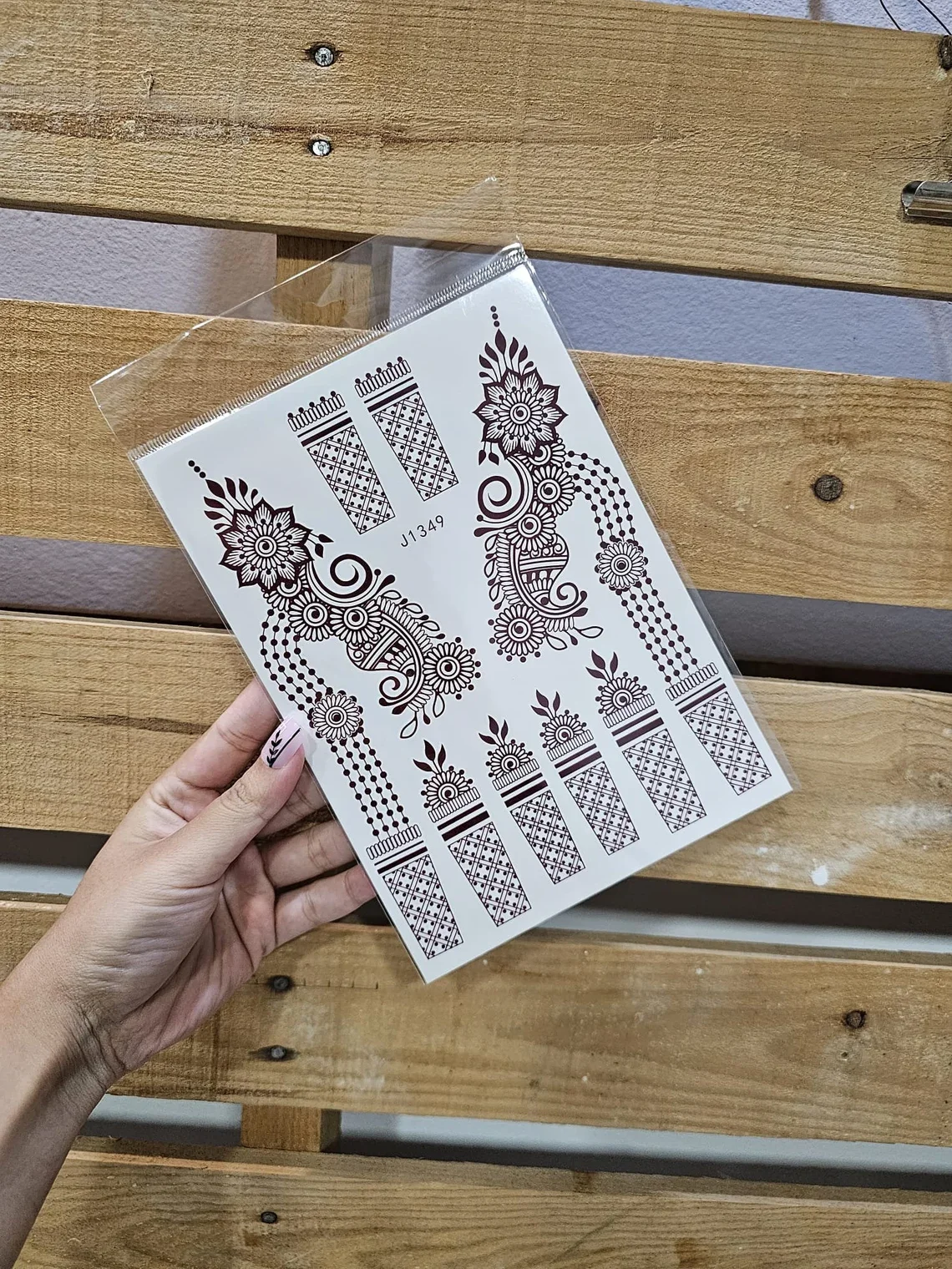 Manufacture India Brown White Henna Temporary Hand Tattoos Body Art Henna Tattoo Stickers Waterproof Henna Tattoos Sticker
