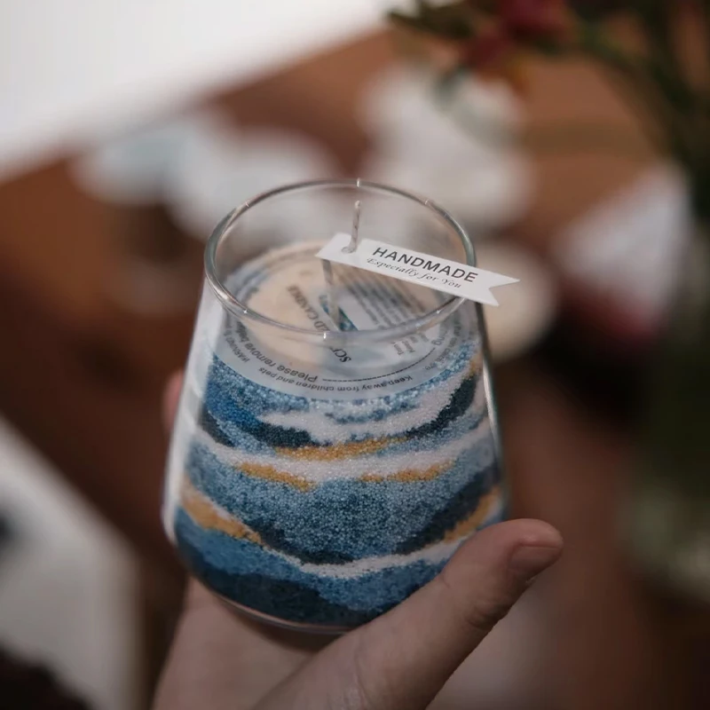 2024 new products natural red beige ivory scented  palm pearl granulated candle sand wax for wedding favor