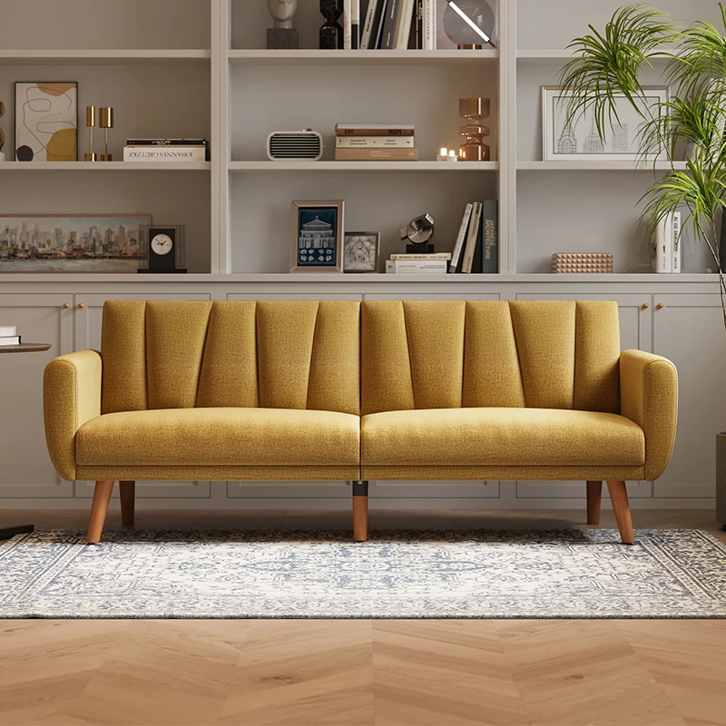 American Style Sofa Bed Design Three Seater Fabric Velvet Upholstery Futon Folding Sofa Bed With Big Discount