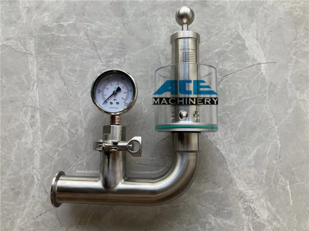 New Design Piping Connection Exhaust Control Beer Keg Regulating Valve With Pressure Gauge Beer Bong