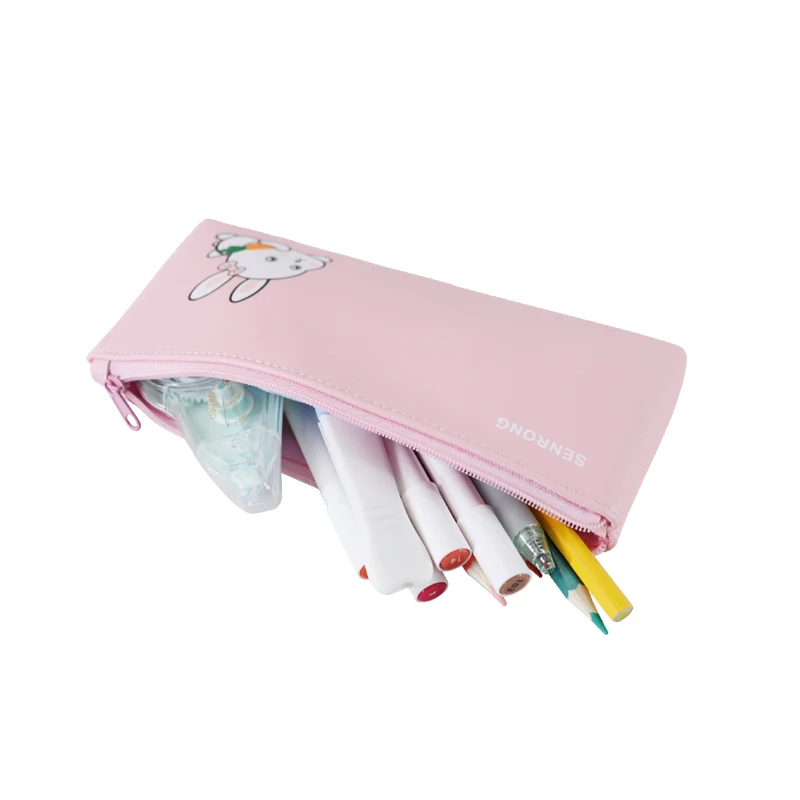 Pencil Bag Pen Case Felt Students Stationery Pouch Zipper Bag for Pens