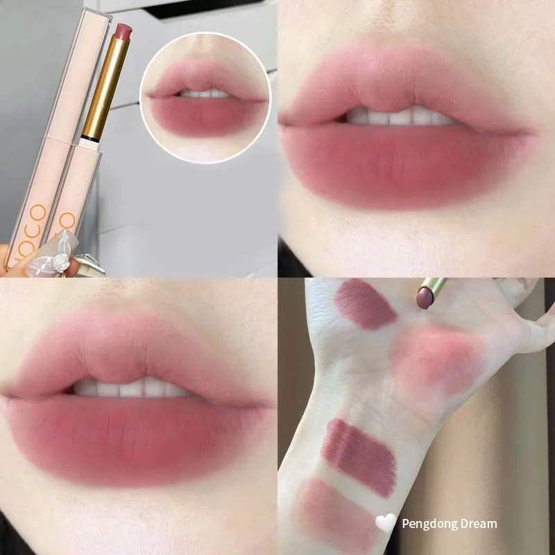 JOCO OEM Silk Soft Mist Satin Matte Red Lipstick Whitening Lasting Makeup Smooth Color Enhancing Lipgloss