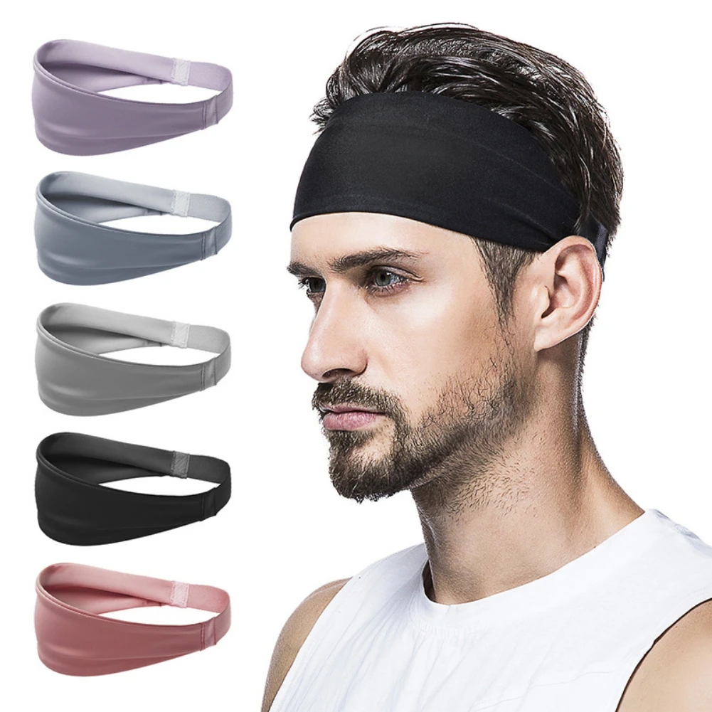 Sidiou Group 1Pcs Running Cycling Yoga Sweat Headbands Absorbent Sports Headband Fitness Gym Yoga Women Men Hair Band