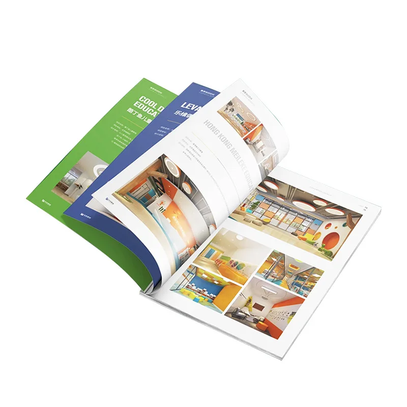 Perfect bound paperback A4 A5 magazine custom book brochure catalog printing booklet printing