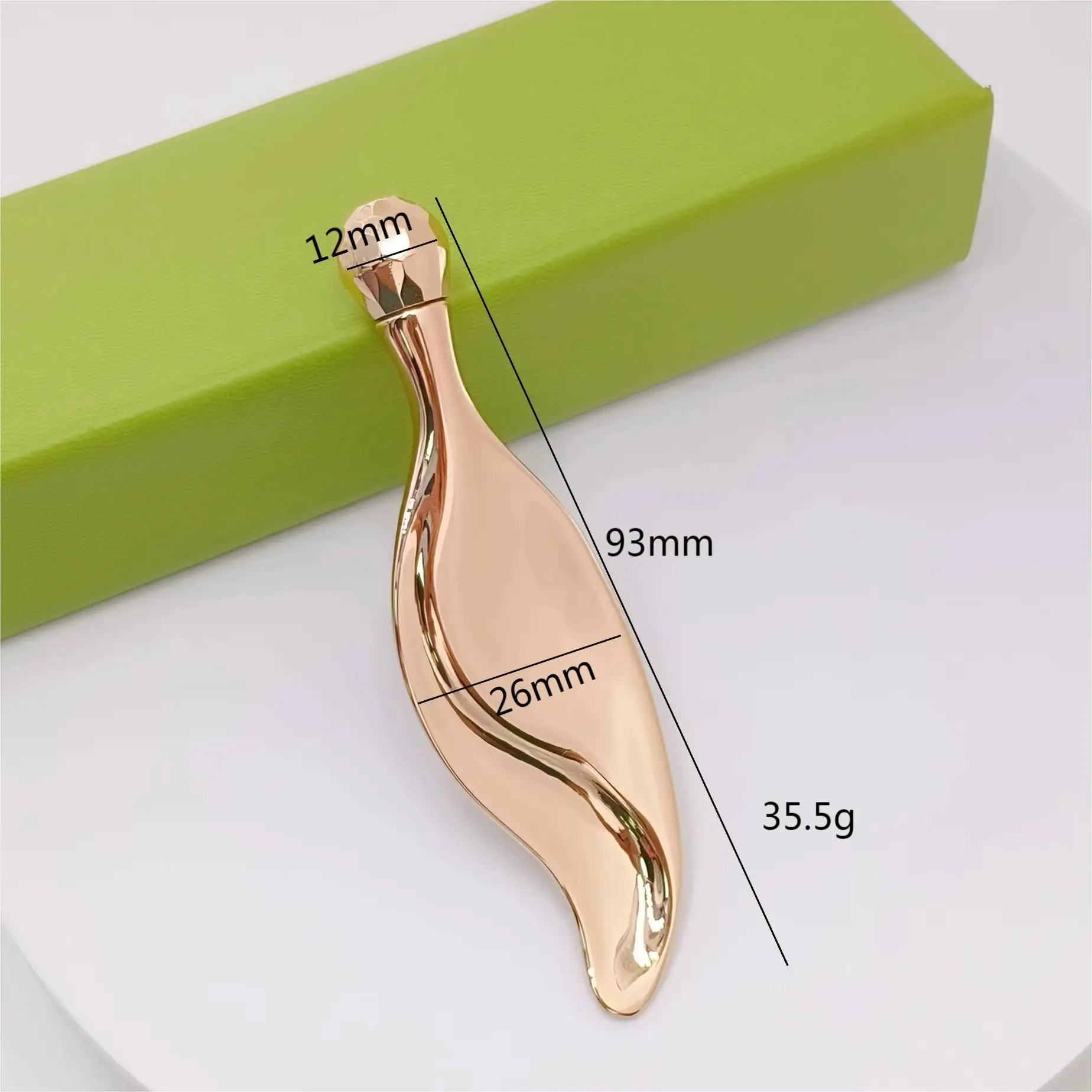 Facial massager guasha tool scraping board zinc alloy mini leaf scraper panel, facial massage board, metal massage guasha board
