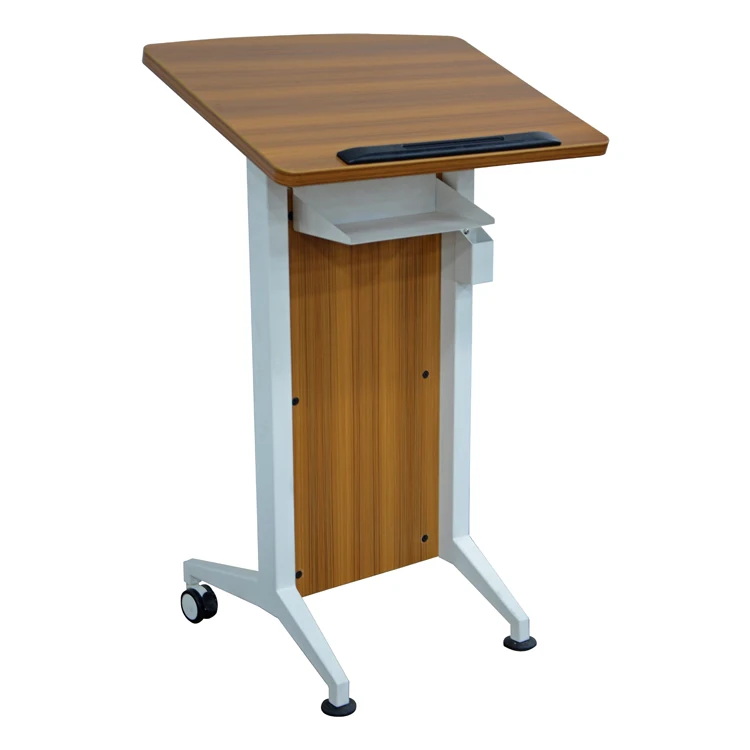 New design modern  cheap meta frame speech podium for school