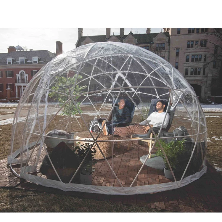 4m 5m Prefab house Sealed Transparent camping outdoor gampling  Dome Tent for restaurant garden for events for sale