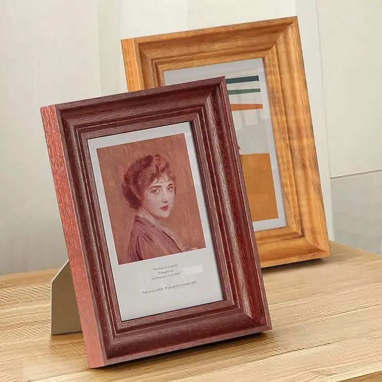 Table Top Display And Wall Mounting Custom Sizes 11X14 Brown Solid Wood Picture Frames