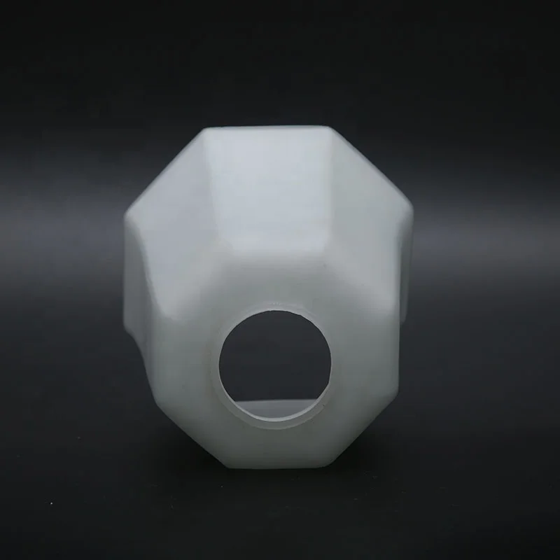 Round or Square Fabric Lampshade Anti-Glare White Body Glass Material for Table or Wall Lamp in Hotels