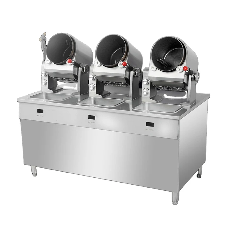 Для ресторанов фаст-фуд БЕСПЛАТНАЯ ДОСТАВКА нержавеющей стали автоматическая жареный рис вок барабан для приготовления пищи робот умная машина