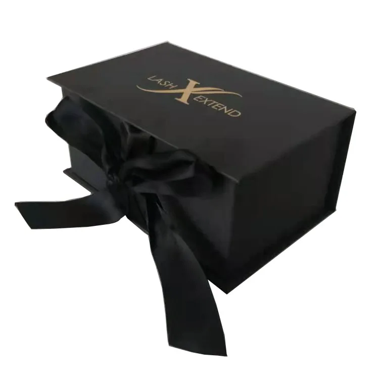 Wholesale luxury Shredded Paper Filler Black gift boxes flip top Groomsmen boxes with magnetic catch