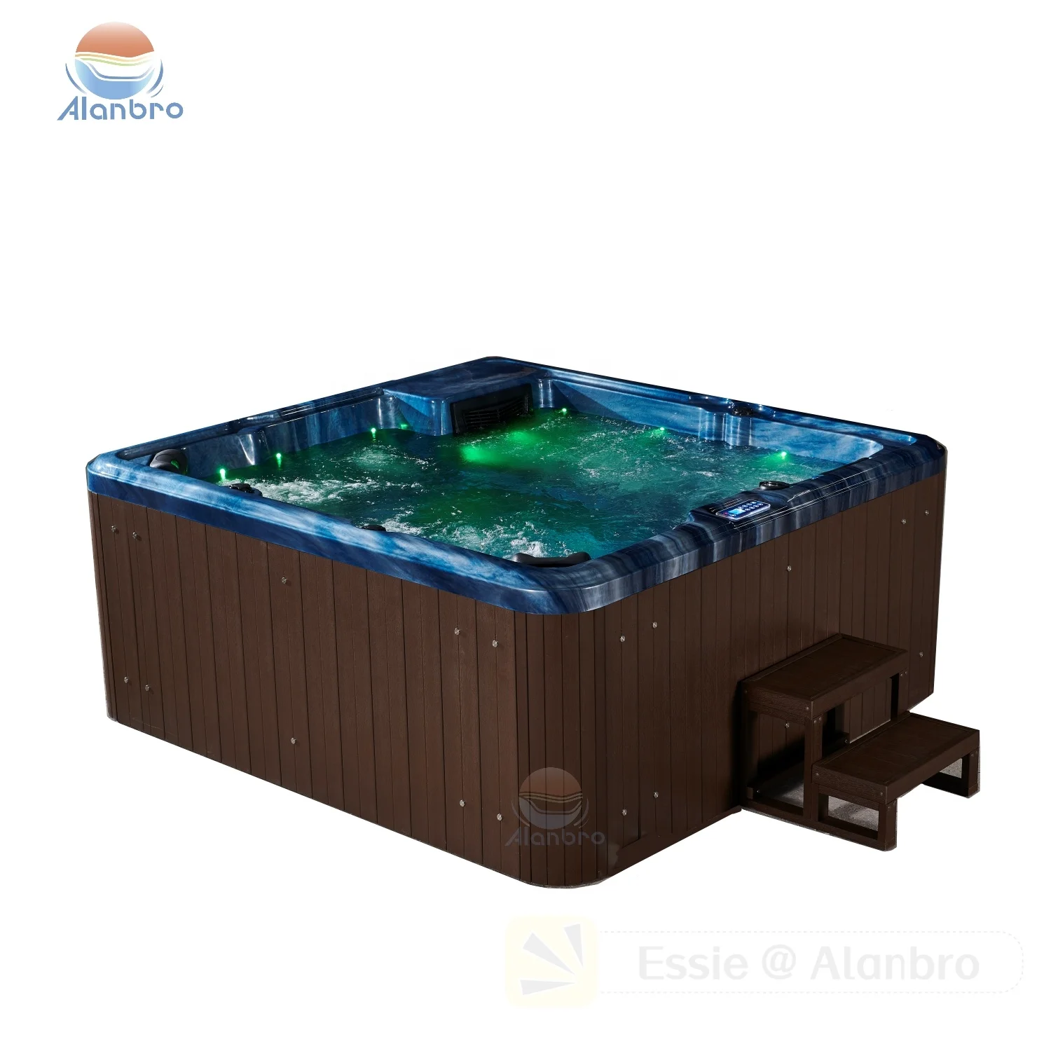 Square Spa hot tub for 6 person outdoor jacuzzis luxury sexy hydro massage balboa hottub acrylic whirlpool bath tubs For Garden