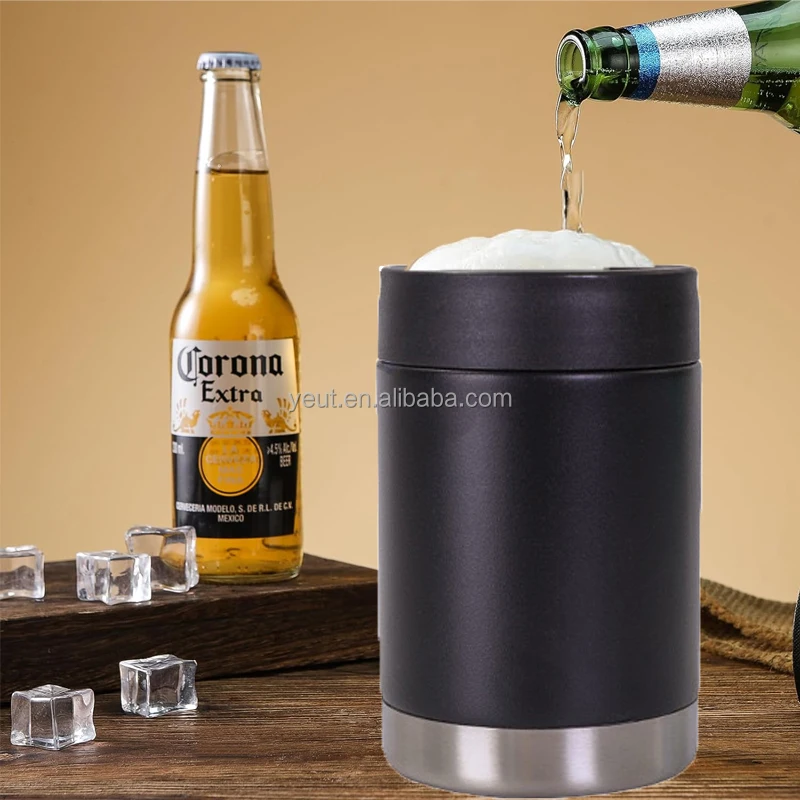 Double Wall Stainless Steel Vacuum Insulator Slim Skinny Can Cooler for 12oz Slim Cans