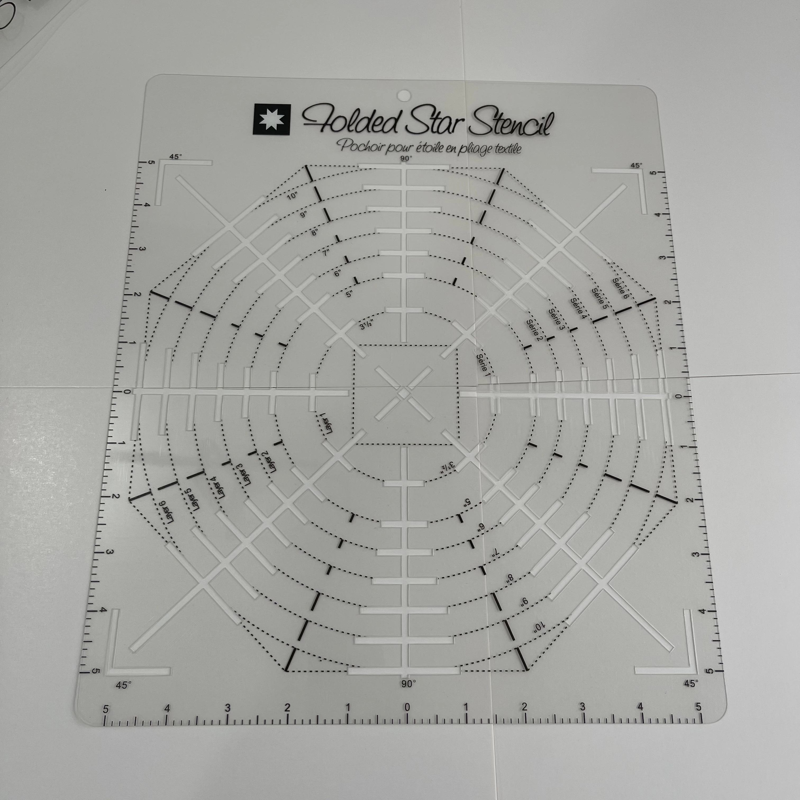 Новый акриловый шаблон 8/10/15 дюймов «сделай сам» с узором чаши удобный шаблон шитья шаблон Лоскутная линейка