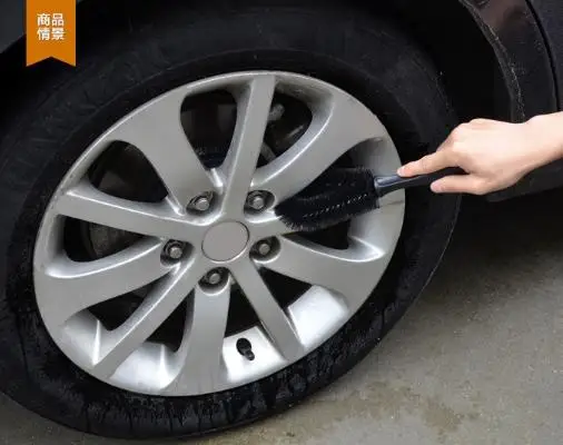 professional car wheel cleaning tools Tire soft hair cleaning small brush car rim brush cleaning supplies