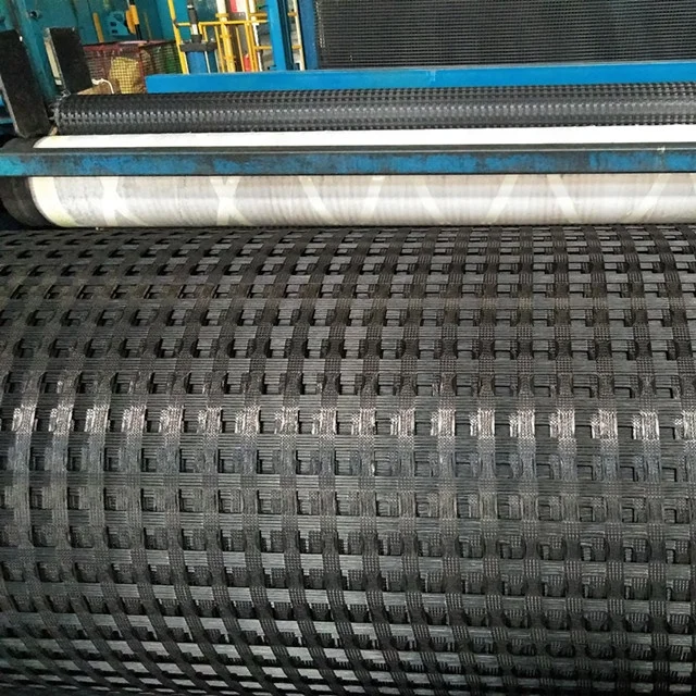 Fiberglass geogrid used in road