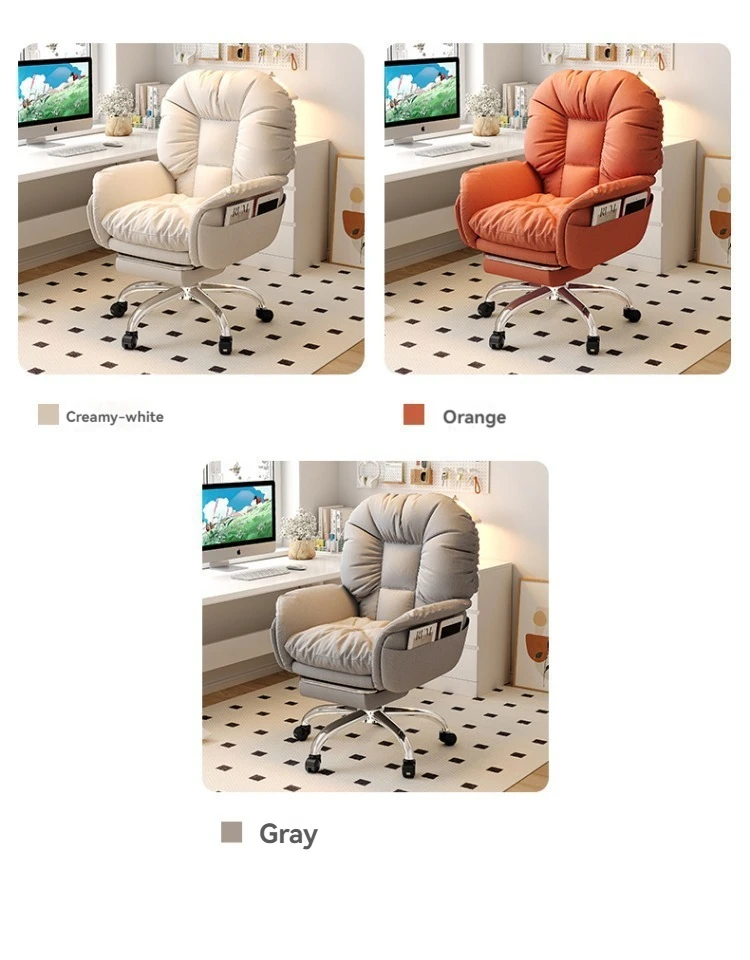 2024 YOUTAI best selling cloud white fabric reclining ergonomic swivel chair for office