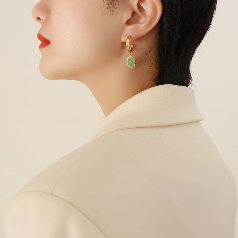 2023 Classic Vintage Fashion Necklace Chain and C Shaped Earring Jewelry Sets for Women Gold Plated Fashion Jewelry Jewelry Sets