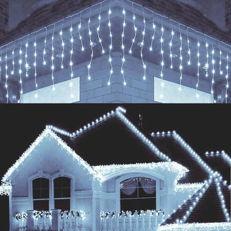 led string lights 4*0.6m Window Curtain String Light Wedding Party Outdoor Indoor Christmas Fairy copper Light EU Plug 110V