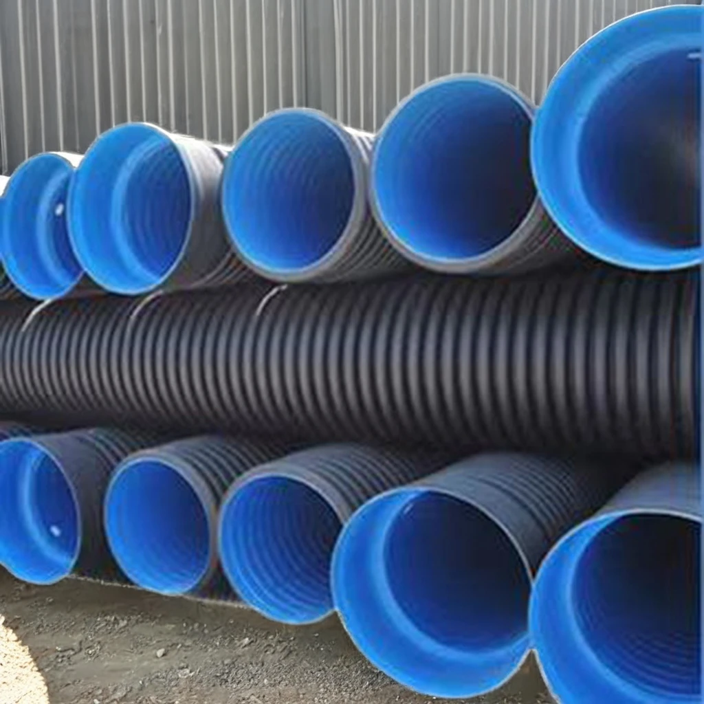 Wholesale SN8 300mm HDPE Double Wall Corrugated PE Drainage Pipe Garden Hose Moulded HDPE Plastic Culvert Pipe Competitive