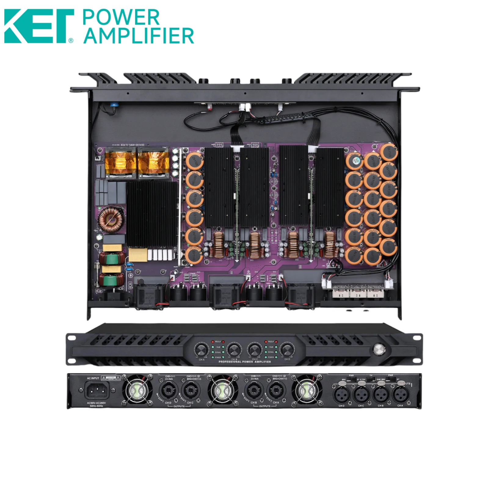 KET DP412 звуковое оборудование Усилитель громкоговорителя Haut Parleur Dj 3000 ватт стерео