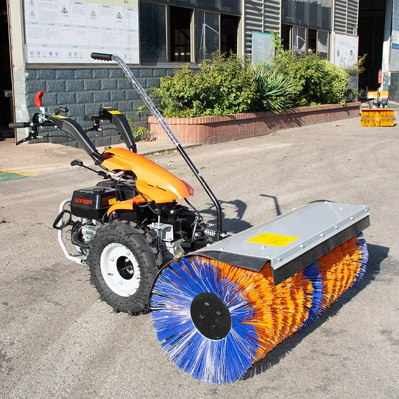 Factory direct sales multi-functional 15hp power brush sweeper Gasoline road snow plow
