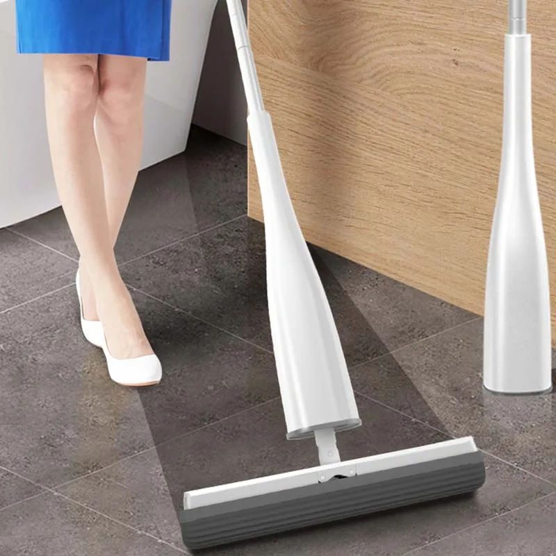 Jesun roller type quick clean water sponge squeeze pva super clean pva material magic floating aluminium mop