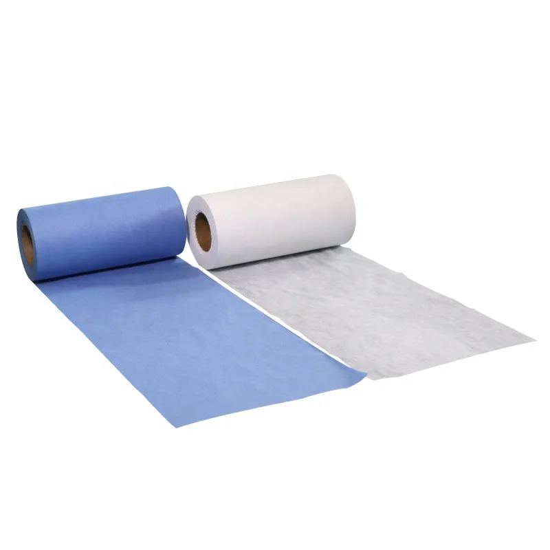 Medical Protective Clothes Non-woven Used 43gsm 2m Blue Anti-blood Sms/Smms 100% Pp Spunbond Nonwoven Fabric Roll