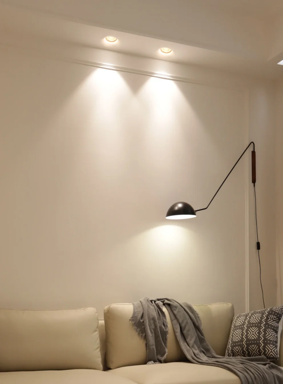 GC07002 Modern Simple Plaster Gypsum LED COB Embedded Square Trimless 7W 10W Ceiling Recessed Downlight For Villa Club Hotel