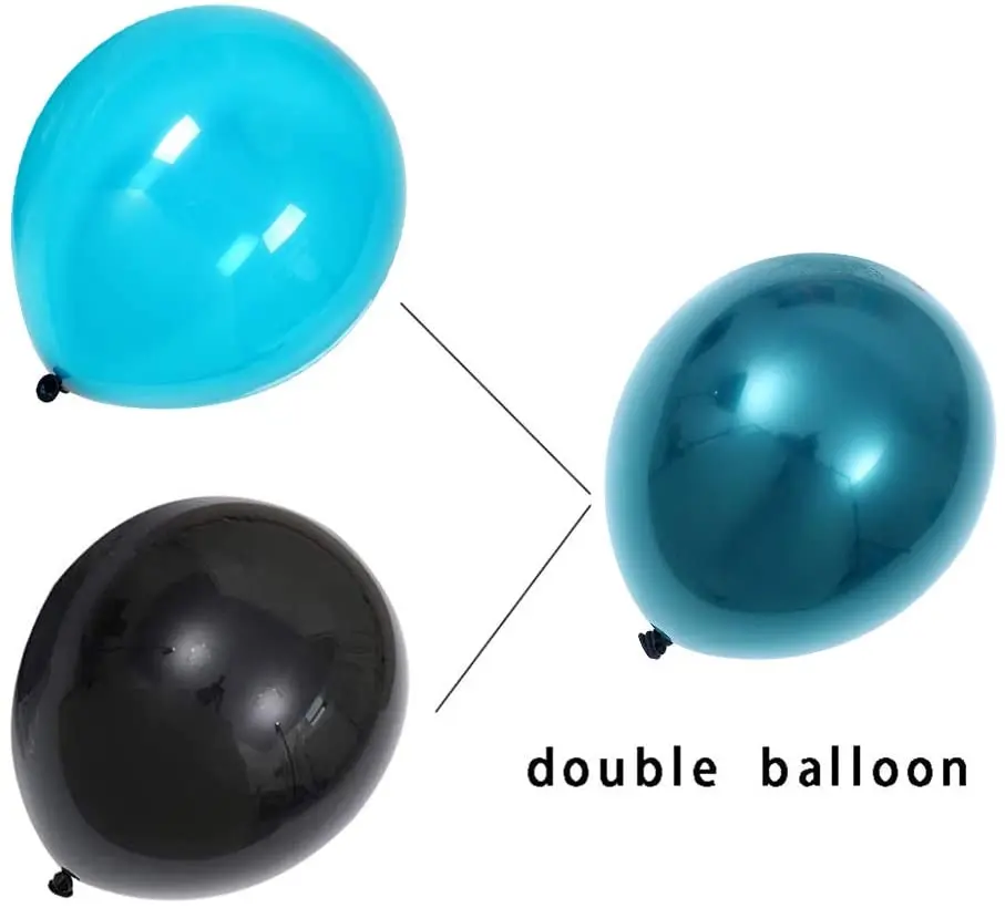 Wholesale 12 Inch 50 Pieces Teal Blue Balloon Garland Latex Balloon Arch Safari Jungle Party Wild One Birthday Party